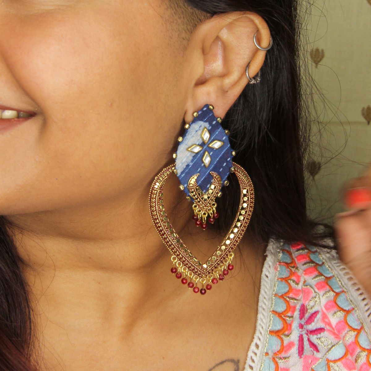 Indigo Eye Statement Earrings